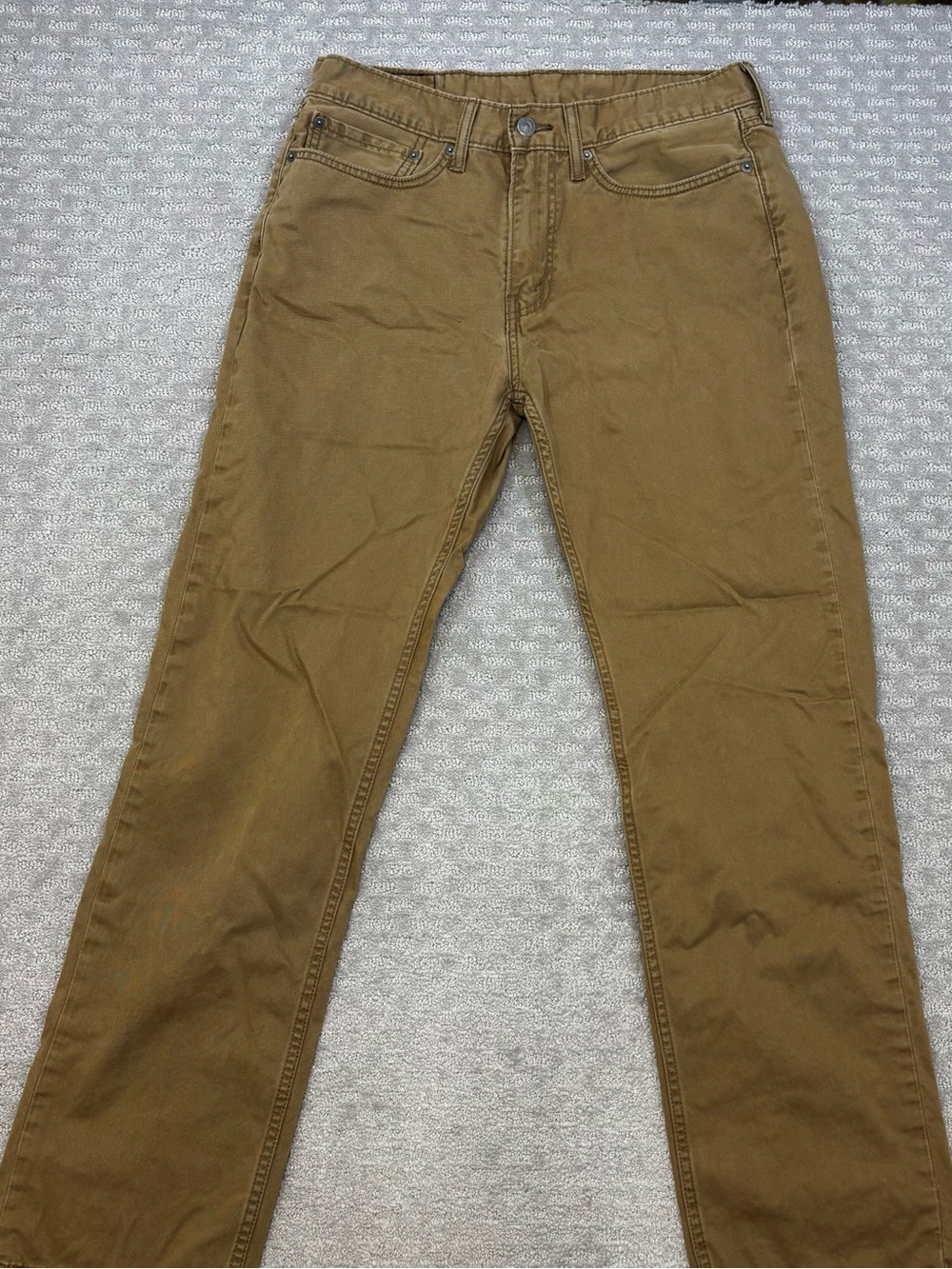 Levis 514 Jeans Mens 34x32 Tan Regular Straight Mid Rise Khaki